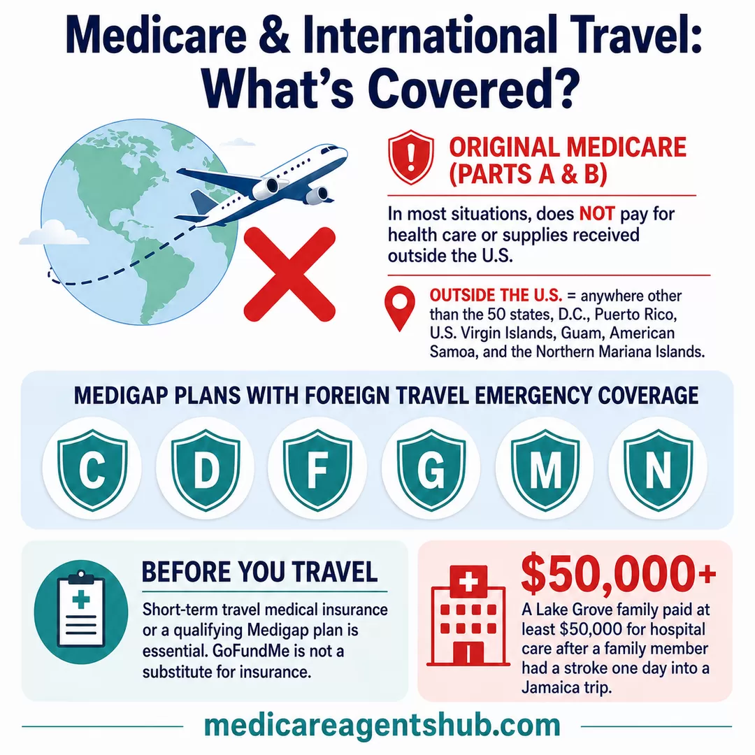 Medicare and Medigap coverage for international travel.