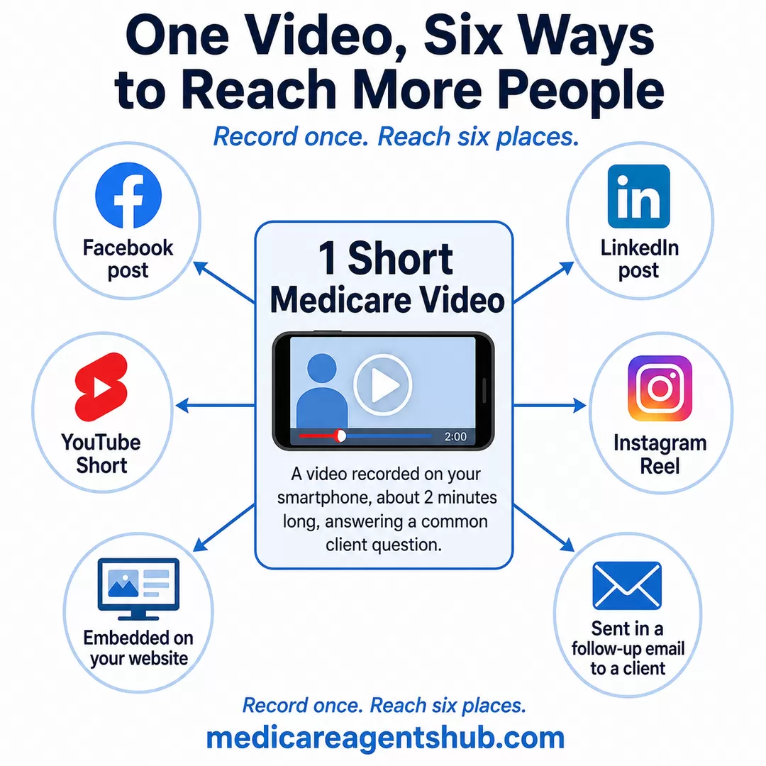 One Medicare video repurposed across six platforms.