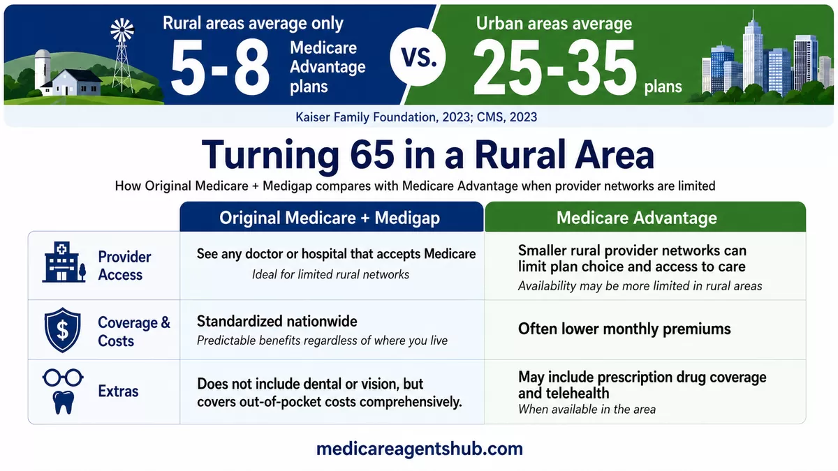 Rural Medicare options: Original Medicare with Medigap vs. Medicare Advantage.