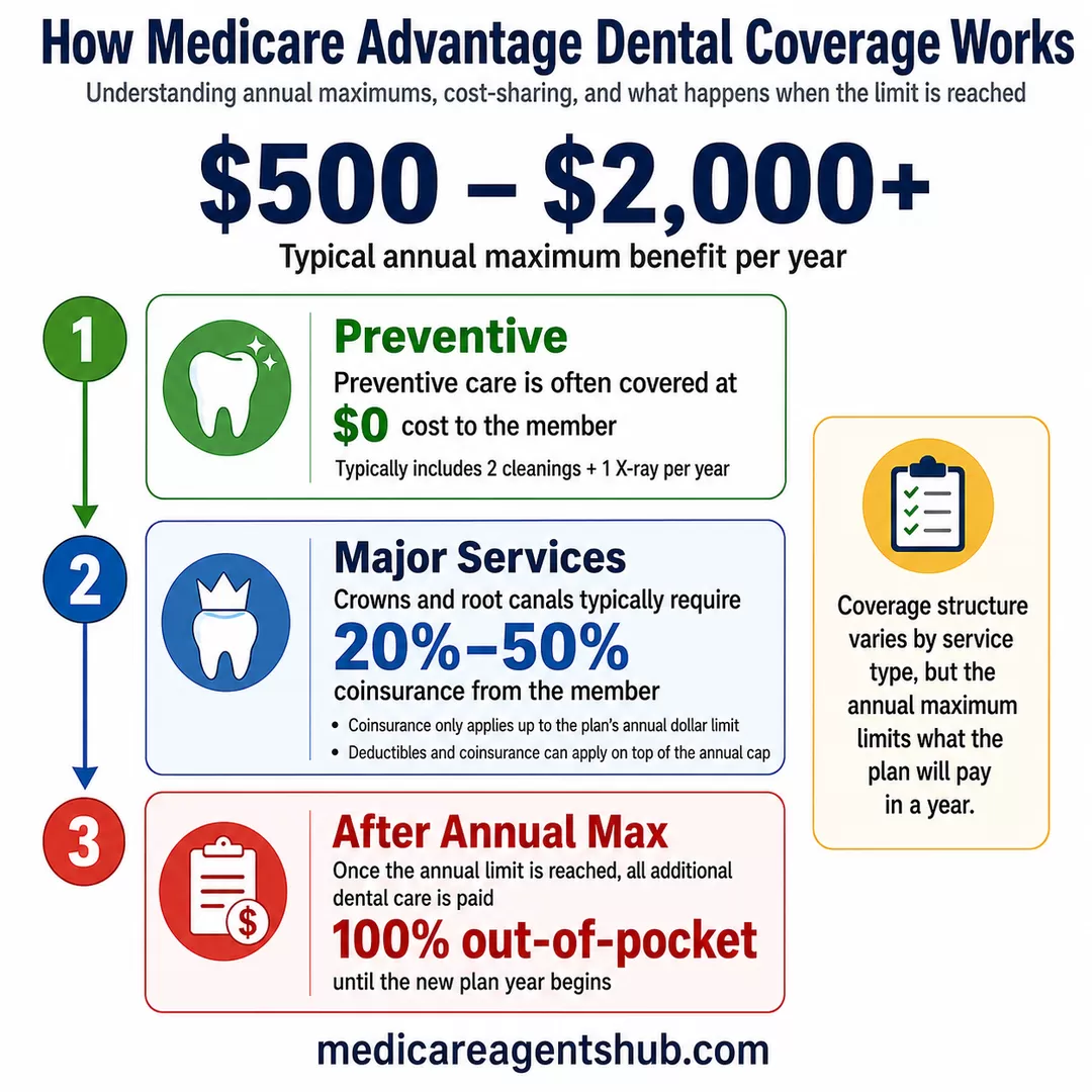 Dental coverage costs and limits.