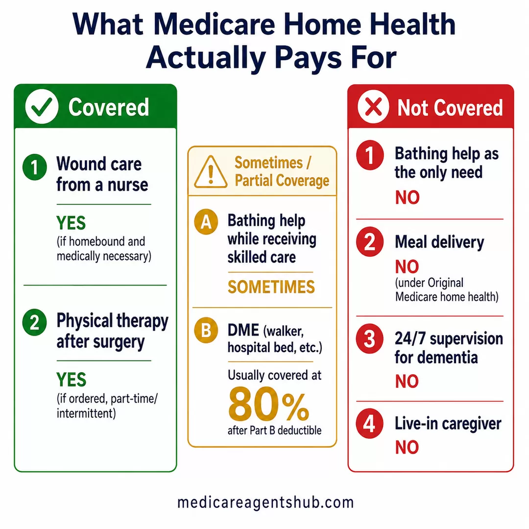Medicare home health coverage checklist.