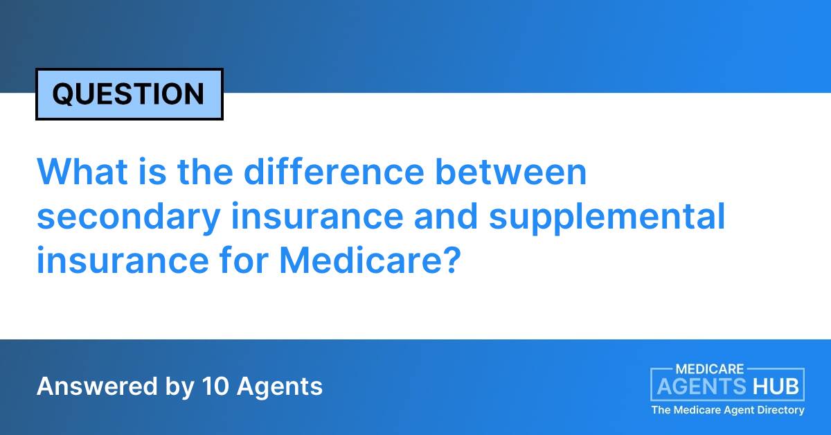 Secondary vs Supplemental Insurance for Medicare